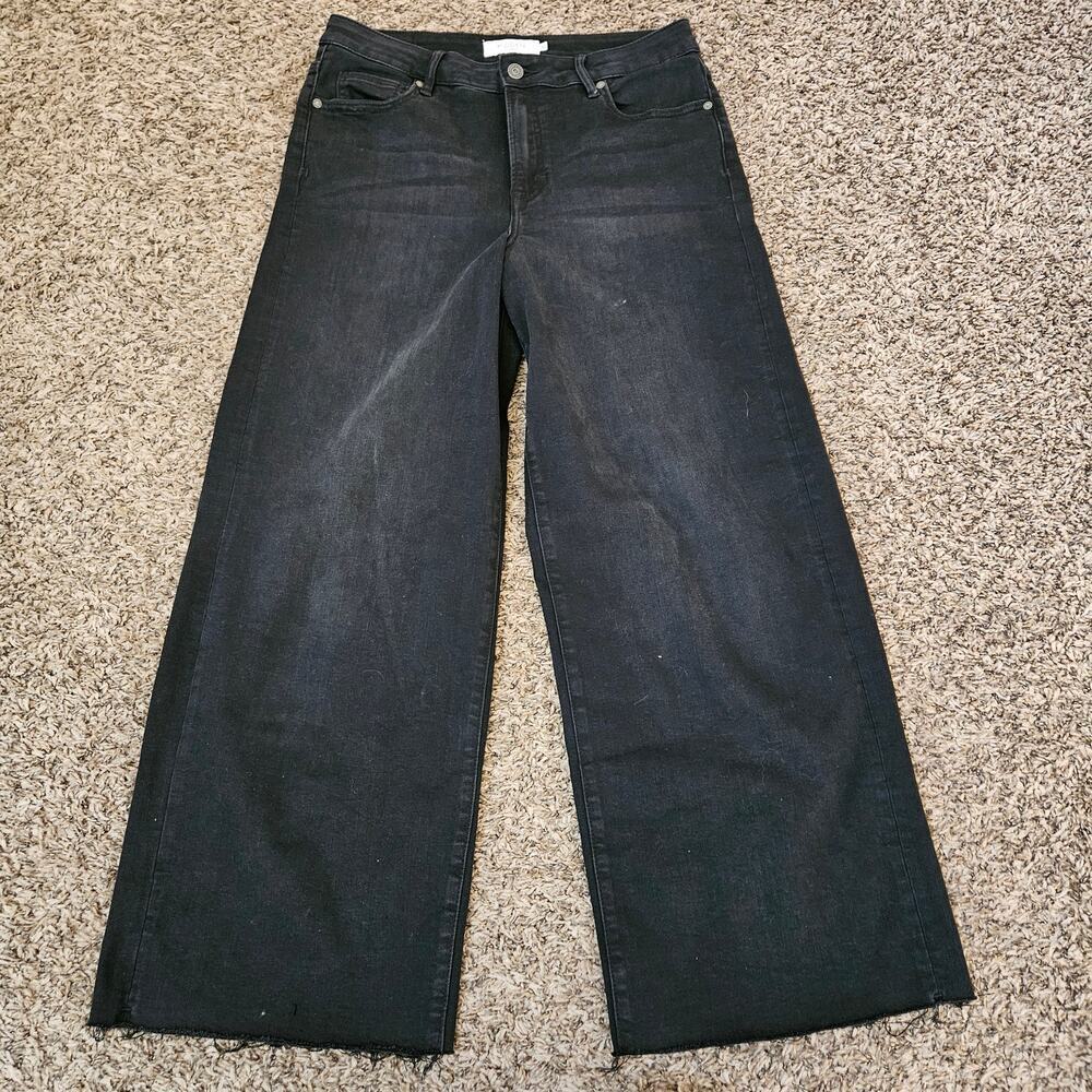 The After Midnight Black Wide Leg Cropped Jeans by Hidden Jeans 32